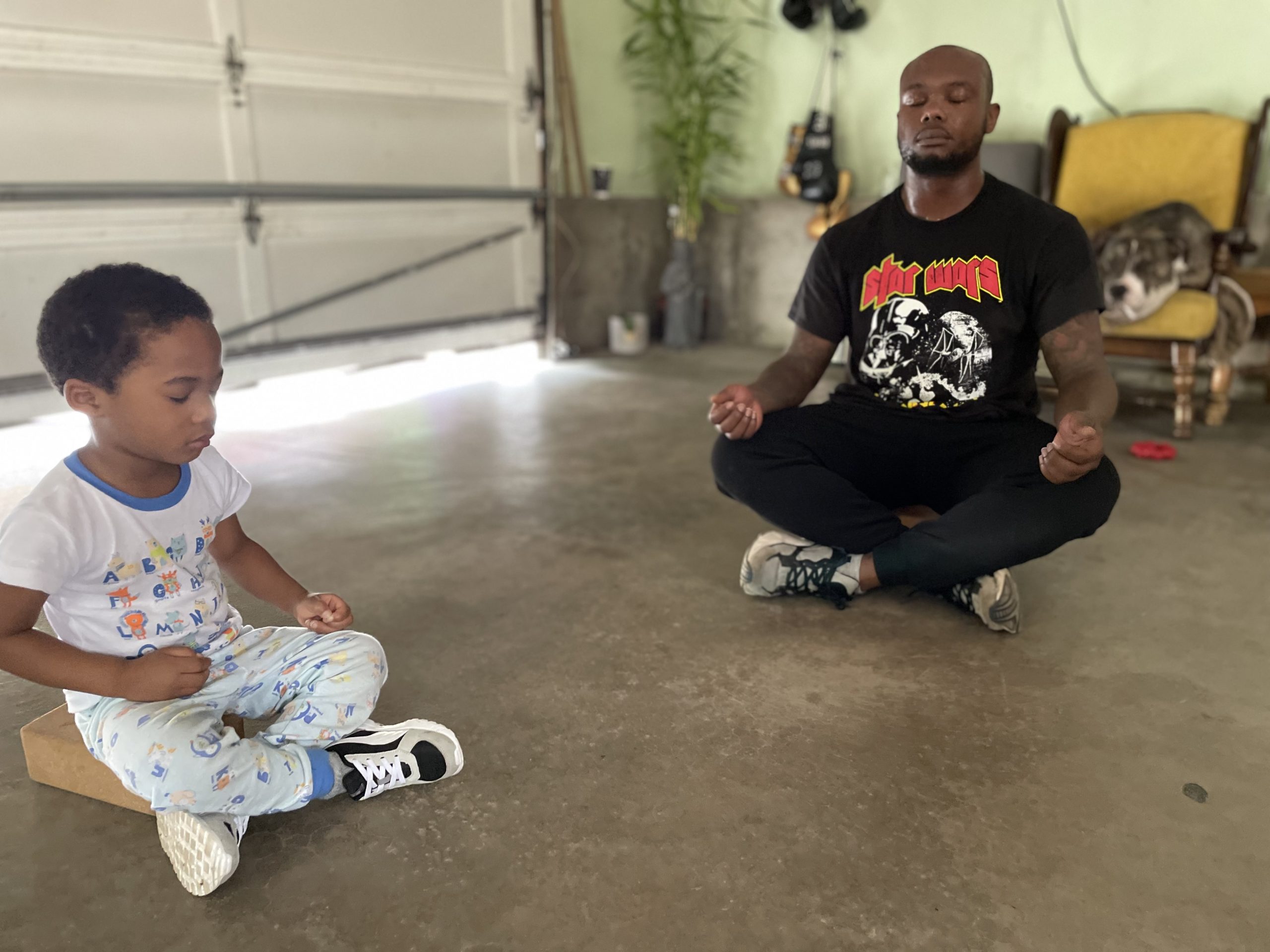 Jameson meditating